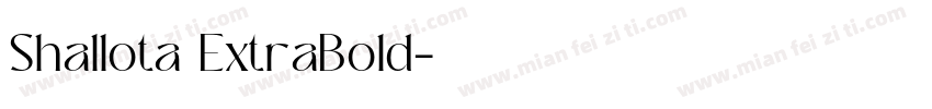 Shallota ExtraBold字体转换